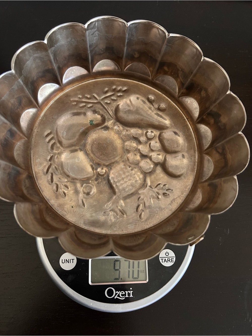 Vintage Benjamin & Medwin NY Copper Fruit Jello Mold 7.75" Wall Hanging Korea - Picture 7 of 8